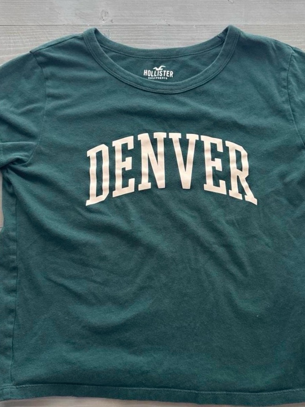 Hollister Teal Green "Denver" Short Sleeve Tee